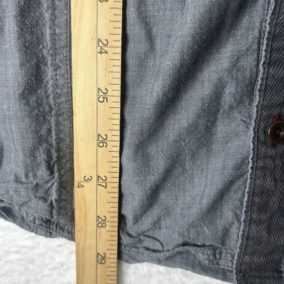 Buffalo David Bitton Short Sleeve Shirt Grey L Casual Button - Picture 5 of 7